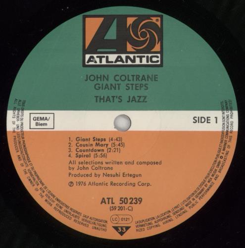 John Coltrane Giant Steps - EX vinyl LP album (LP record) German JCOLPGI863323