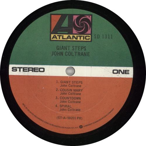 John Coltrane Giant Steps vinyl LP album (LP record) US JCOLPGI748356