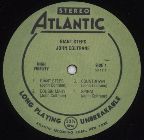 John Coltrane Giant Steps vinyl LP album (LP record) UK JCOLPGI856717