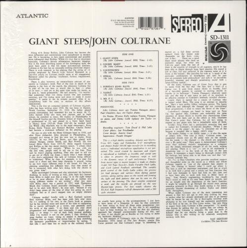 John Coltrane Giant Steps vinyl LP album (LP record) UK JCOLPGI856717