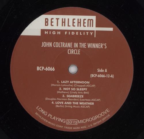 John Coltrane John Coltrane In The Winners Circle vinyl LP album (LP record) US JCOLPJO832298