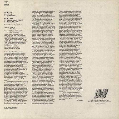 John Coltrane Live At Birdland vinyl LP album (LP record) UK JCOLPLI529043