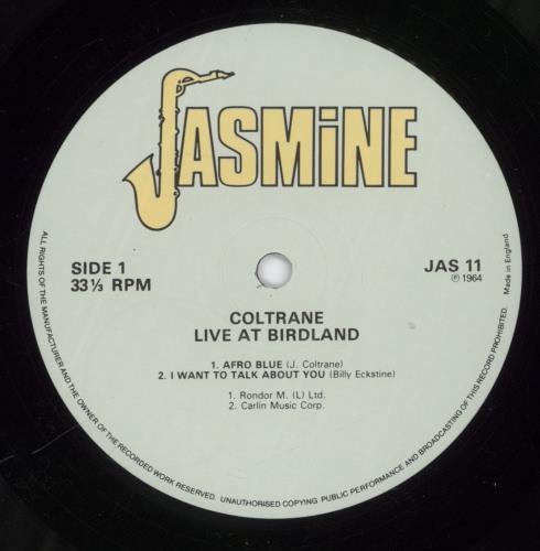 John Coltrane Live At Birdland vinyl LP album (LP record) UK JCOLPLI541222