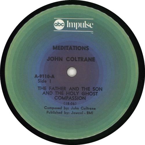 John Coltrane Meditations vinyl LP album (LP record) US JCOLPME703588