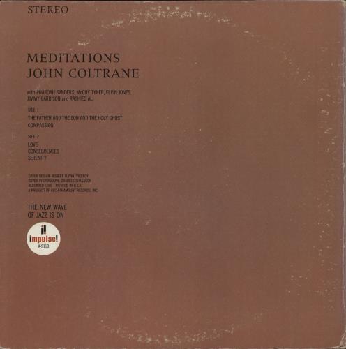 John Coltrane Meditations vinyl LP album (LP record) US JCOLPME887431