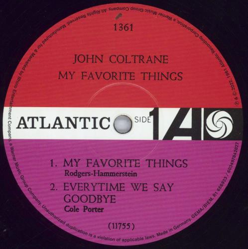John Coltrane My Favorite Things - 180gm 2-LP vinyl record set (Double LP Album) US JCO2LMY832069