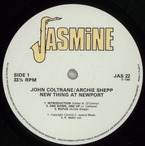 John Coltrane New Thing At Newport vinyl LP album (LP record) UK JCOLPNE660740