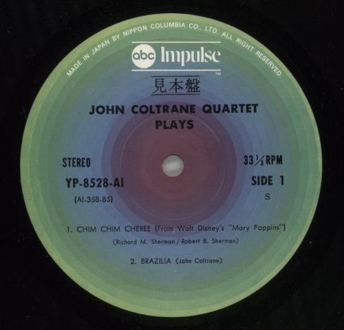 John Coltrane Plays vinyl LP album (LP record) Japanese JCOLPPL876687