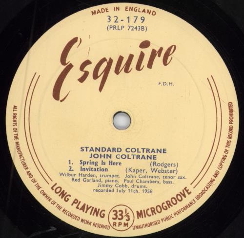 John Coltrane Standard Coltrane - VG vinyl LP album (LP record) UK JCOLPST786529