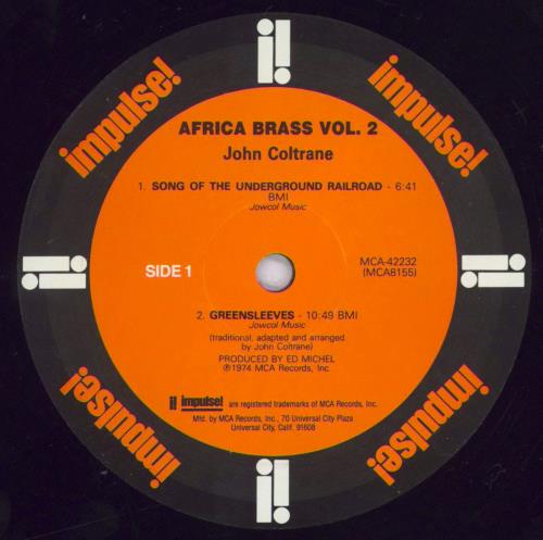 John Coltrane The Africa Brass Sessions, Vol. 2 vinyl LP album (LP record) US JCOLPTH832832