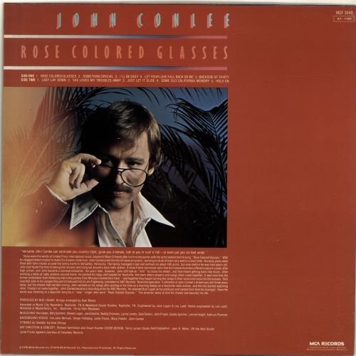 John Conlee Rose Colored Glasses vinyl LP album (LP record) UK JYILPRO699421