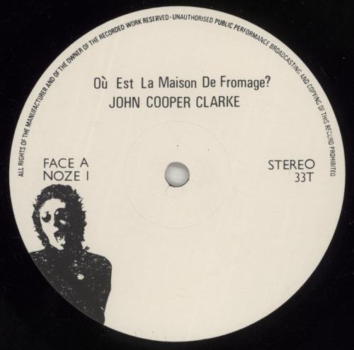 John Cooper Clarke Ou Est La Maison De Fromage? vinyl LP album (LP record) UK JCCLPOU583417