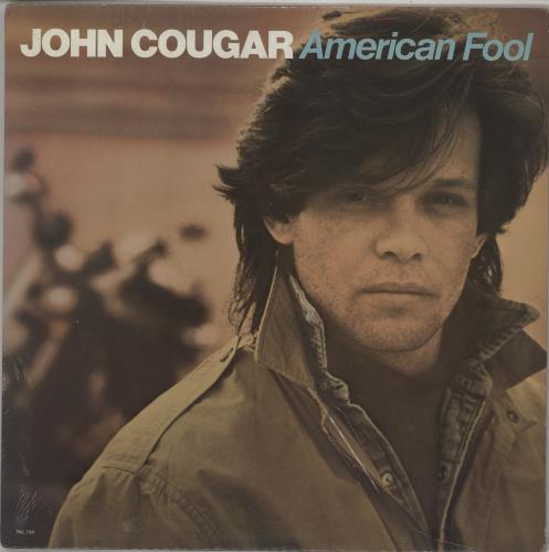 John Cougar Mellencamp American Fool + Cover Sticker vinyl LP album (LP record) US JMELPAM753775