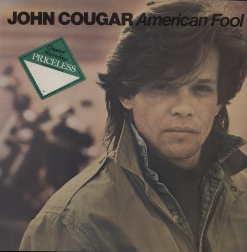 John Cougar Mellencamp American Fool - Series Sticker vinyl LP album (LP record) UK JMELPAM868619