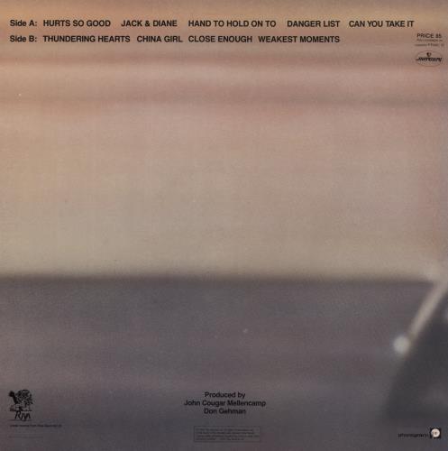 John Cougar Mellencamp American Fool - Series Sticker vinyl LP album (LP record) UK JMELPAM868619