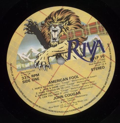 John Cougar Mellencamp American Fool vinyl LP album (LP record) UK JMELPAM288269