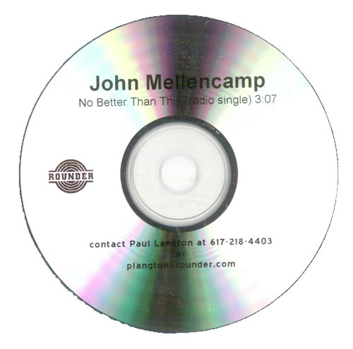 John Cougar Mellencamp Better Than This CD-R acetate US JMECRBE534736