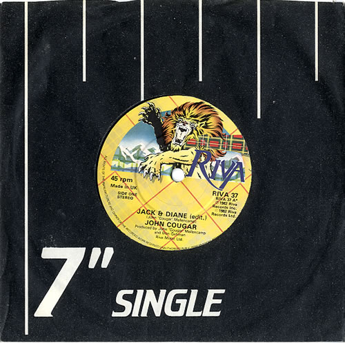 John Cougar Mellencamp Jack & Diane 7" vinyl single (7 inch record / 45) UK JME07JA611418