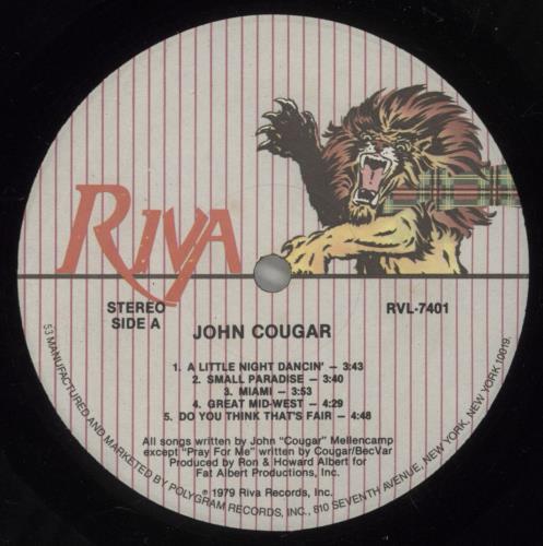 John Cougar Mellencamp John Cougar vinyl LP album (LP record) US JMELPJO441181