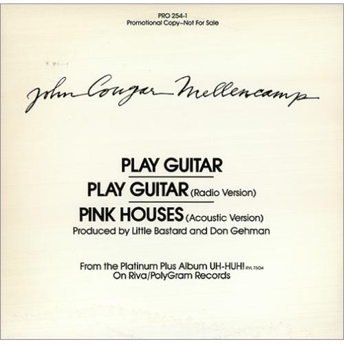 John Cougar Mellencamp Play Guiter 12" vinyl single (12 inch record / Maxi-single) US JME12PL92554