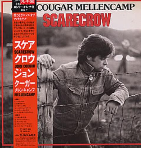 John Cougar Mellencamp Scarecrow + Obi vinyl LP album (LP record) Japanese JMELPSC266918