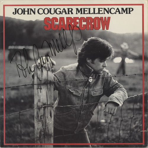John Cougar Mellencamp Scarecrow - Autographed vinyl LP album (LP record) US JMELPSC500541