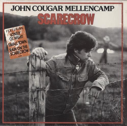 John Cougar Mellencamp Scarecrow - stickered shrink vinyl LP album (LP record) US JMELPSC839059