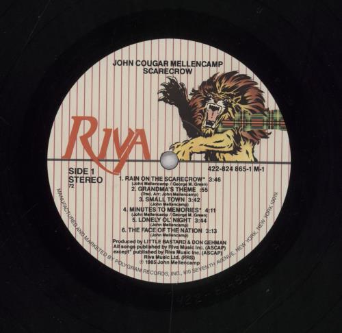 John Cougar Mellencamp Scarecrow - stickered shrink vinyl LP album (LP record) US JMELPSC839059