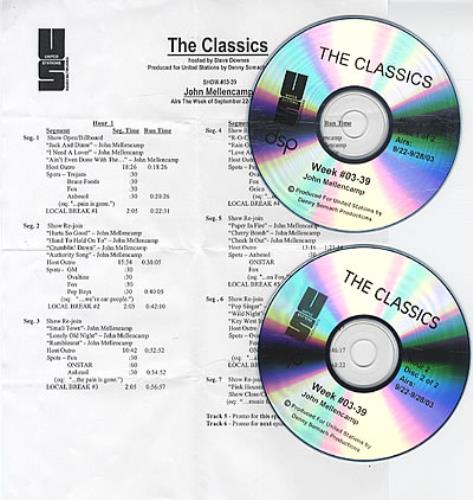 John Cougar Mellencamp The Classics 2 CD album set (Double CD) US JME2CTH273784