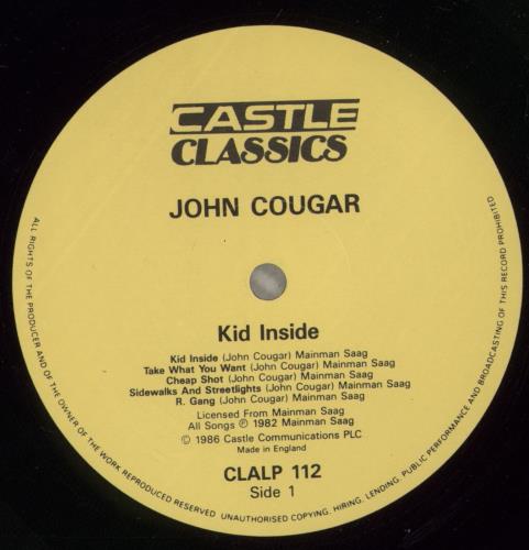 John Cougar Mellencamp The Kid Inside vinyl LP album (LP record) UK JMELPTH883194