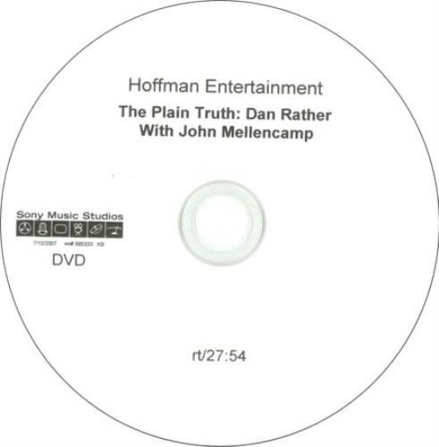 John Cougar Mellencamp The Plain Truth: Dan Rather With John Mellencamp promo DVD-R US JMEDRTH418202