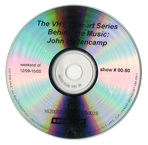 John Cougar Mellencamp The VH1 Concert Series - Behind The Music CD-R acetate US JMECRTH220402