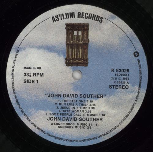 John David Souther John David Souther vinyl LP album (LP record) UK JDSLPJO333071