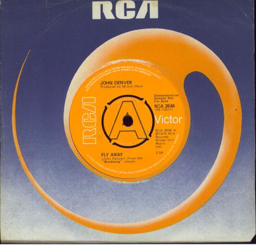 John Denver Fly Away 7" vinyl single (7 inch record / 45) UK DNV07FL797611