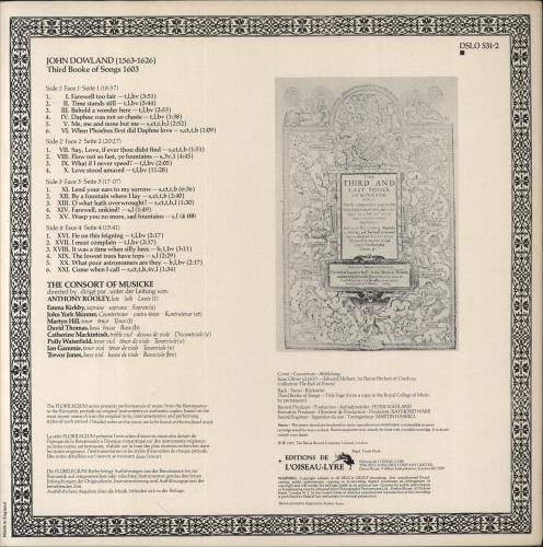 John Dowland Third Booke Of Songs 1603 2-LP vinyl record set (Double LP Album) UK 84M2LTH859780