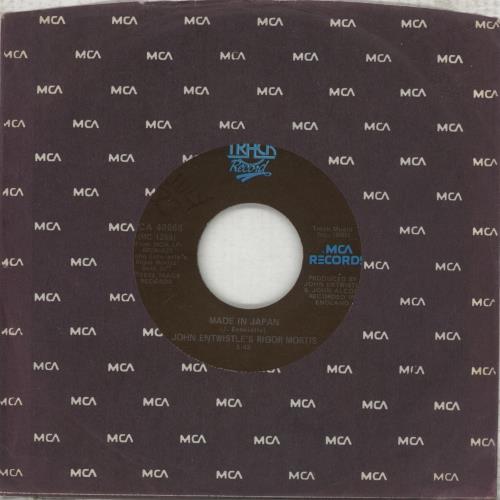 John Entwistle Made In Japan 7" vinyl single (7 inch record / 45) US ETW07MA876085