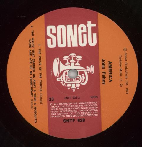 John Fahey America vinyl LP album (LP record) UK J-FLPAM61710