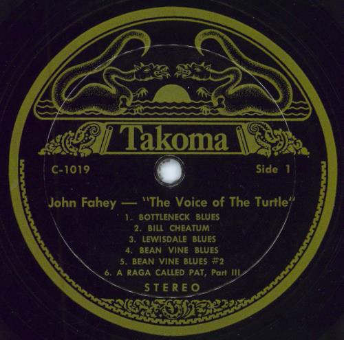 John Fahey The Voice Of The Turtle vinyl LP album (LP record) US J-FLPTH779816
