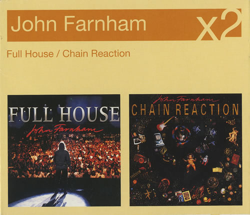 John Farnham Full House / Chain Reaction 2 CD album set (Double CD) Australian JFN2CFU471030