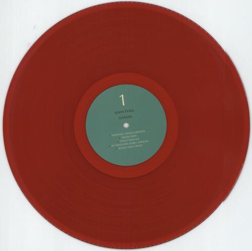John Foxx Annexe - Red Translucent Vinyl vinyl LP album (LP record) UK JFXLPAN874462