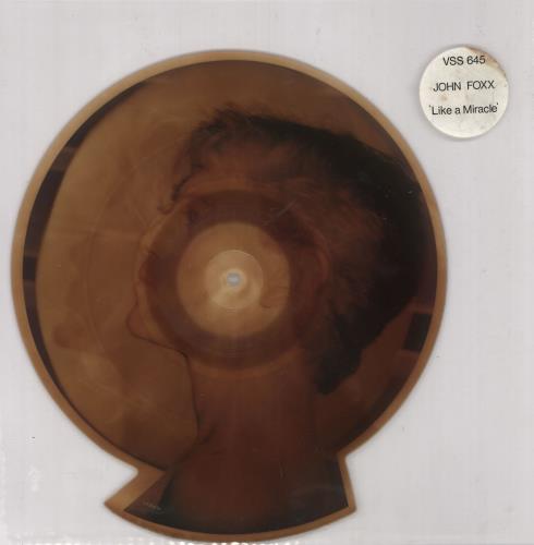 John Foxx Like A Miracle shaped picture disc (picture disc vinyl record) UK JFXSHLI63235