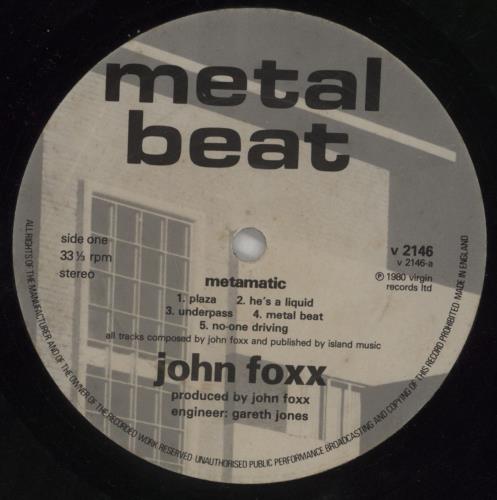 John Foxx Metamatic - EX vinyl LP album (LP record) UK JFXLPME658223