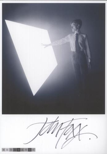 John Foxx Metamatic - Grey Vinyl - Autographed Print vinyl LP album (LP record) UK JFXLPME881221