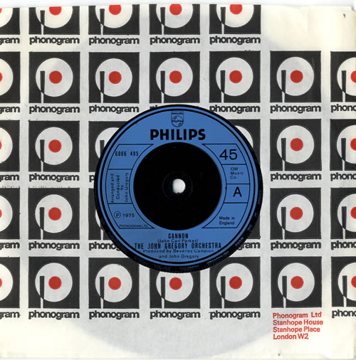 John Gregory Cannon 7" vinyl single (7 inch record / 45) UK 6JG07CA605811