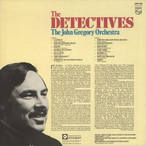 John Gregory The Detectives vinyl LP album (LP record) UK 6JGLPTH729040