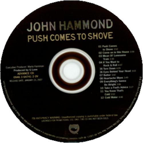 John Hammond Push Comes To Shove CD album (CDLP) US JHMCDPU418015