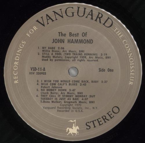 John Hammond The Best Of John Hammond 2-LP vinyl record set (Double LP Album) US JHM2LTH861334