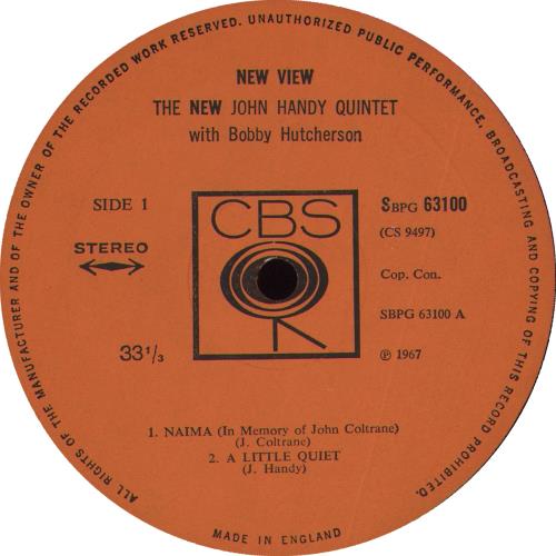 John Handy New View! vinyl LP album (LP record) UK JH6LPNE444341