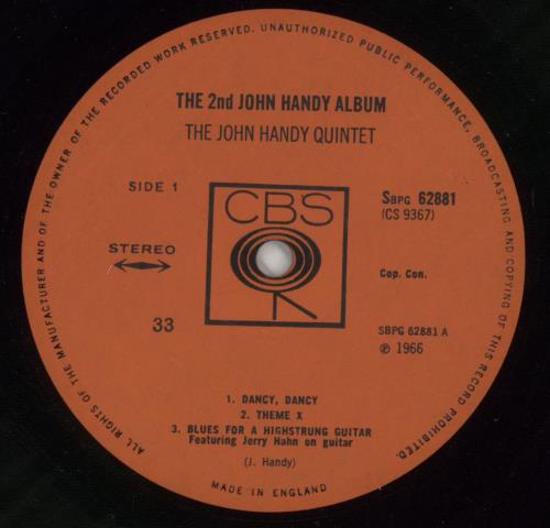 John Handy The 2nd John Handy Album vinyl LP album (LP record) UK JH6LPTH866856