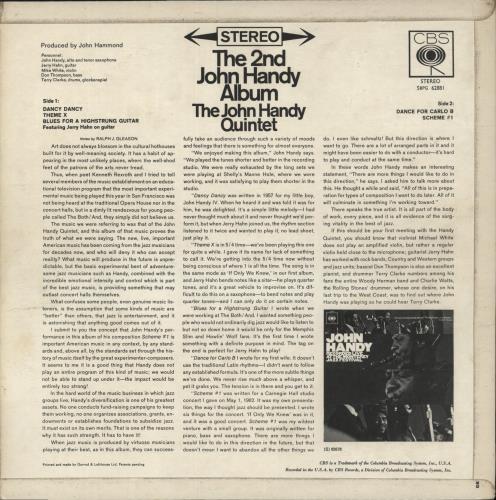 John Handy The 2nd John Handy Album vinyl LP album (LP record) UK JH6LPTH866856